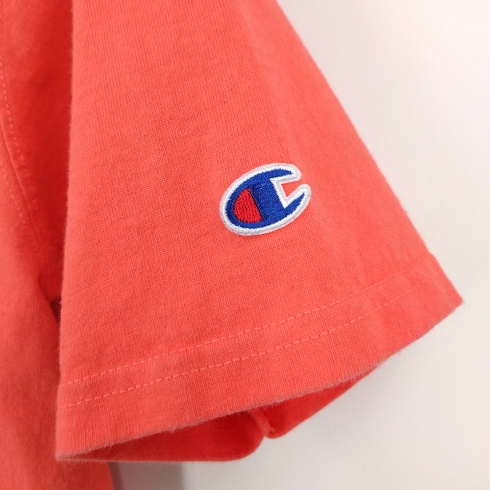 Champion Small Script Logo Applique Tee Shirt Sz S - image 2